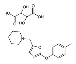 (2R,3R)-2,3-dihydroxybutanedioic acid,1-[[5-(4-methylphenoxy)furan-2-yl]methyl]piperidine Structure