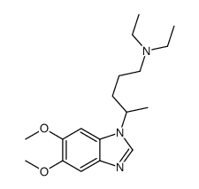 4-(5,6-dimethoxybenzimidazol-1-yl)-N,N-diethylpentan-1-amine结构式