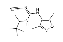 1-cyano-2-(3,3-dimethylbutan-2-yl)-3-(3,5-dimethyl-1,2-oxazol-4-yl)guanidine结构式