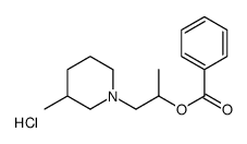 1-(3-methylpiperidin-1-ium-1-yl)propan-2-yl benzoate,chloride结构式