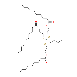 (butylstannylidyne)tris(thio-2,1-ethanediyl) tridecanoate结构式