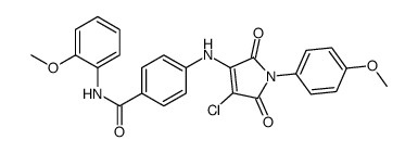 4-[[4-chloro-1-(4-methoxyphenyl)-2,5-dioxopyrrol-3-yl]amino]-N-(2-methoxyphenyl)benzamide Structure