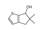 5,5-dimethyl-5,6-dihydro-4H-cyclopenta[b]thiophen-6-ol结构式