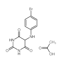 acetic acid; 5-[(4-bromophenyl)amino]-1,3-diazinane-2,4,6-trione结构式