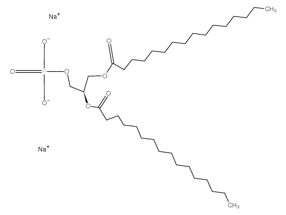1,2-二棕榈酰基-sn-甘油-3-磷脂酸钠盐(DPPA)结构式