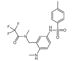 2,2,2-Trifluoro-N-methyl-N-[[2-(methylamino)-5-[[(4-methylphenyl)sulfonyl]amino]phenyl]methyl]acetamide结构式