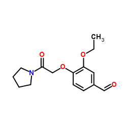 3-ETHOXY-4-(2-OXO-2-PYRROLIDIN-1-YL-ETHOXY)-BENZALDEHYDE结构式