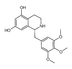 (R)-1-(3,4,5-Trimethoxy-benzyl)-1,2,3,4-tetrahydro-isoquinoline-5,7-diol Structure