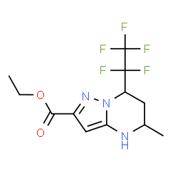 5-METHYL-7-PENTAFLUOROETHYL-4,5,6,7-TETRAHYDRO-PYRAZOLO[1,5-A]PYRIMIDINE-2-CARBOXYLIC ACID ETHYL ESTER结构式