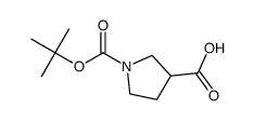 (S)-1-BOC-3-羧酸吡咯烷结构式