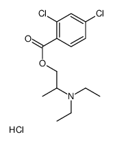 1-(2,4-dichlorobenzoyl)oxypropan-2-yl-diethylazanium,chloride Structure