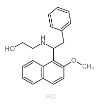 Ethanol,2-[[1-(2-methoxy-1-naphthalenyl)-2-phenylethyl]amino]-, hydrochloride (1:1) structure