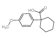 Cyclohexanecarboxylicacid, 1-(4-methoxyphenyl)- Structure