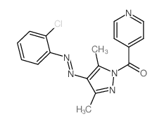 Methanone,[4-[2-(2-chlorophenyl)diazenyl]-3,5-dimethyl-1H-pyrazol-1-yl]-4-pyridinyl- Structure