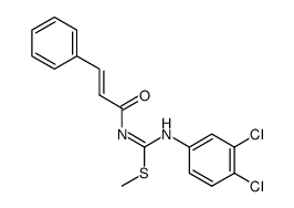 Cinnamoylimino-thiokohlensaeure-S-methylester-N(3,4-dichlorphenyl)-amid结构式