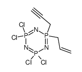 1-allyl-1-(prop-2-ynyl)tetrachlorocyclotriphosphazene结构式
