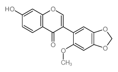 7-hydroxy-3-(6-methoxybenzo[1,3]dioxol-5-yl)chromen-4-one结构式