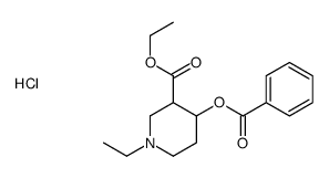 ethyl 4-benzoyloxy-1-ethylpiperidine-3-carboxylate,hydrochloride Structure