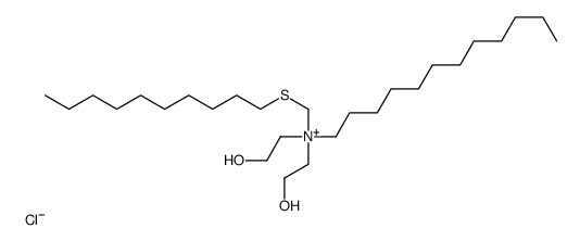 decylsulfanylmethyl-dodecyl-bis(2-hydroxyethyl)azanium,chloride结构式