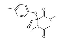 1,4-dimethyl-3-(p-tolylthio)-3-formyl-2,5-piperazinedione结构式