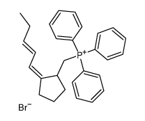 ((2-(pent-2-en-1-ylidene)cyclopentyl)methyl)triphenylphosphonium bromide Structure