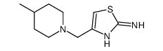 2-Thiazolamine,4-[(4-methyl-1-piperidinyl)methyl]-(9CI) Structure