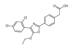 2-[4-[4-(2,4-dichlorophenyl)-5-ethoxy-1,3-oxazol-2-yl]phenyl]acetic acid Structure