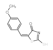 (5E)-2-疏基-5-(4-甲氧基亚苄基)-1,3-噻唑-4(5H)-酮结构式