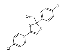 2,4-bis(4-chlorophenyl)-1,3-dithiole-2-carbaldehyde结构式