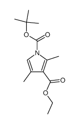 2,4-dimethylpyrrole-1,3-dicarboxylic acid 1-tert-butyl 3-ethyl ester Structure