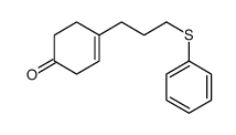 4-(3-phenylsulfanylpropyl)cyclohex-3-en-1-one结构式