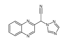 2-(quinoxalin-2-yl)-2-(1H-1,2,4-triazol-1-yl)acetonitrile结构式