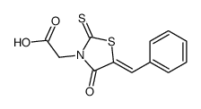 (5-亚苄基-4-氧代-2-硫氧代-噻唑啉-3-基)-乙酸结构式