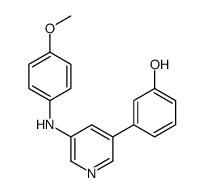 3-[5-(4-methoxyanilino)pyridin-3-yl]phenol结构式