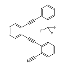 2-[2-[2-[2-[2-(trifluoromethyl)phenyl]ethynyl]phenyl]ethynyl]benzonitrile Structure