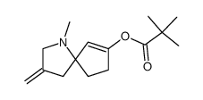 2-<(tert-butylcarbonyl)oxy>-7-methyl-9-methylidene-7-azaspiro<4.4>non-1-ene结构式