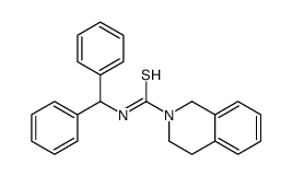 N-benzhydryl-3,4-dihydro-1H-isoquinoline-2-carbothioamide结构式