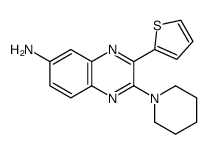 2-piperidin-1-yl-3-thiophen-2-ylquinoxalin-6-amine结构式