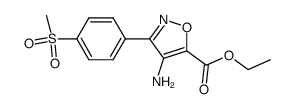 4-amino-3-(4-methanesulfonyl-phenyl)-isoxazole-5-carboxylic acid ethyl ester Structure