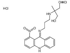 2-methyl-2-[3-[(1-nitroacridin-9-yl)amino]propylamino]propane-1,3-diol,dihydrochloride Structure