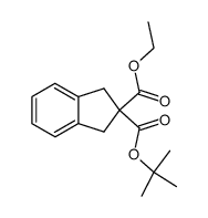 2-(ethoxycarbonyl)-2-(tert-butoxycarbonyl)indan Structure