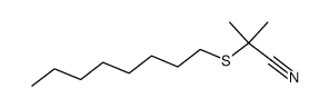 α-octylmercapto-isobutyronitrile Structure