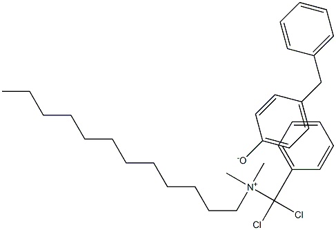 (ar,ar-dichlorobenzyl)dodecyldimethylammonium α-phenyl-p-cresolate结构式