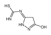 Urea,1-(5-oxo-2-pyrazolin-3-yl)-2-thio- (7CI) Structure