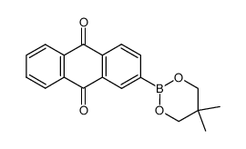 2-(5,5-dimethyl-1,3,2-dioxaborinan-2-yl)anthracene-9,10-dione结构式