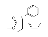 methyl 2-ethyl-2-phenylsulfanylhex-3-enoate Structure