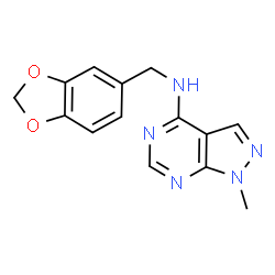 N-(1,3-Benzodioxol-5-ylmethyl)-1-methyl-1H-pyrazolo[3,4-d]pyrimidin-4-amine structure