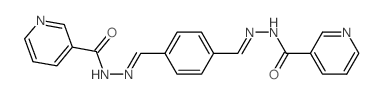 3-Pyridinecarboxylicacid, (1,4-phenylenedimethylidyne)dihydrazide (9CI) structure