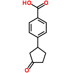 4-(3-Oxocyclopentyl)benzoic acid结构式