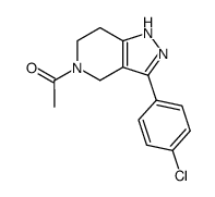 1-[3-(4-chloro-phenyl)-1,4,6,7-tetrahydro-pyrazolo[4,3-c]pyridin-5-yl]-ethanone Structure